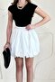 White Poplin Balloon Skirt - 2