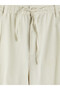 Xside Beige Loose Fit Linen Look Men's Trousers - 7