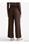 Lcw Vision Brown Women's Elastic Waist Textured Pants - 4