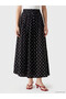 Quality Pieces from Çelebi Store: Polka Dot Flared Skirt with Drawstring Waist - 3