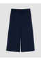 Alita City with a Difference of Lcw Grace Navy Blue Plain Standard & Regular Women's Capri - 5