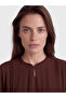 Lcw Grace Brown Judge Collar Ruffle Flared Dress - 3
