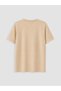 Texx Store Quality Lcw Curve Beige Diver Fabric Plain Narrow & Slim Short Sleeve Women's T-Shirt - 5