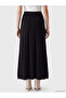 Lcw Modest Black Knitted Patterned Knitwear Skirt with Elastic Waist - 4