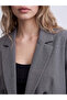 Lcw Vision Gray Double-Breasted Collared Women's Blazer Jacket - 3