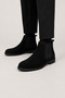 Men's Suede Chelsea Genuine Leather Boots Black - 3