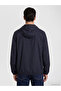 Lcwaikiki Classic Navy Blue Regular Fit Hooded Men's Raincoat - 4
