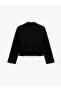 Regular Fit Wide Collar Long Sleeve Buttoned Blazer Jacket - 6