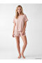 Lcw Dream Beige Patterned Women's Shorts Pajama Set - 2