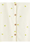 Lcw Dream Ecru V-Neck Patterned Women's Shorts Pajama Set - 7