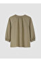 Lcw Vision Khaki Striped Gathered Collar Blouse - 6