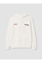 Xside White Printed Men's Thick Hoodie - 5