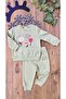 Baby Girl Long Sleeve Spring Floral Patterned Set - 3