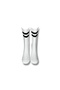 Single Unisex Striped White Colored Socks - 4