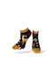 Single Unisex Deer Patterned Brown Ballerina Socks