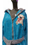 Wellsoft Hooded Bathrobe with Zipper Pockets and Fixed Belt Detail - 5