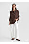 Lcw Everyday Brown Shirt Collar Oversize Women's Tunic - 2