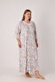 Women's Plus Size Patterned V-Neck Lace Embroidered Relaxed Cut Viscose Nightgown 13801 - 6