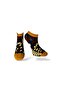 Single Unisex Deer Patterned Brown Ballerina Socks - 3
