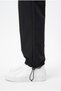 Women's Black Parachute Fabric Baggy Trousers with Commando Pockets, Loose Fit, Comfortable Fit - 7