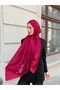 C Pattern Burnt Shawl-Red - 4