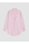 Pink Striped Poplin Women's Shirt - 6