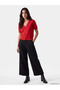 Alita City Lcw Vision Red Knitwear Plain Women's Cardigan with a Difference - 2