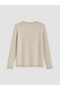 Lcw Grace Beige Crew Neck Diamond Patterned Women's Cardigan - 6