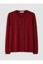 Alita City Lcw Grace Burgundy Knitwear Plain Women's Cardigan with a Difference - 5