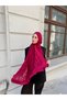 C Pattern Burnt Shawl-Red