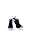 Single Unisex Navy Blue Colored Stripe Detailed Booties Socks - 2