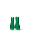 Single Unisex Green Colored Booties Socks with Embroidery Detail - 3