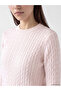 Lcw Modest Pink Hair Braid Patterned Women's Knitwear Sweater - 3