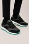 Men's Thermo Sole Skin Sneaker Shoes Black - Green - 4