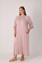 Women's Plus Size V-Neck Lace Embroidered Relaxed Fit Viscose Nightgown 13800 - 3