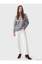 Lcw Modest Gray Crew Neck Patterned Women's Knitwear Sweater - 2