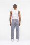 Men's Relaxed Baggy Jean Trousers with Stitching Detail Blue - 3