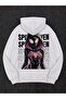 Lover - Friend Couple Combination Spider Man and Gwen Back Printed Special Design Hooded Sweatshirt Set of 2 - 2