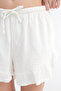 Linen Blend Shorts Ş19008 - 3
