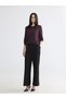 Nevavm Farkıyla Lcw Everyday Purple Oval Collar Glittery Women's Knitwear Sweater - 2