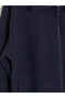 Navy Blue Boy's Zippered Cardigan - 4