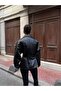 Women's Belted Shawl Collar Oversize Belted New Season Faux Leather Jacket - 4