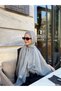 Solid Color Tulle Shawl-Grey - 2