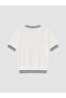 Lcw vision ecru striped crew neck women's knit sweater - 7