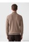Özmarka New Season Standard Fit Stand Collar Men's Knitwear Cardigan - 4