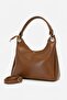 Women's Shoulder Bag Soft Textured Zippered Large Internal Volume Adjustable Long Strap Daily Bag - 3