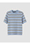 Lcw Modest Blue Crew Neck Striped Women's Knitwear Sweater - 5
