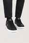 Men's Faylon Sole Skin Sneaker Shoes Black - White - 3