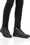 Black Genuine Leather Rubber Laced Non-Slip Sole Men's Casual Shoes 142 - 3