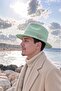 Men's Winter Stylish Mint Green Fedora Hat |   Wide Brim Felt Fedora with Belt Detail - 4